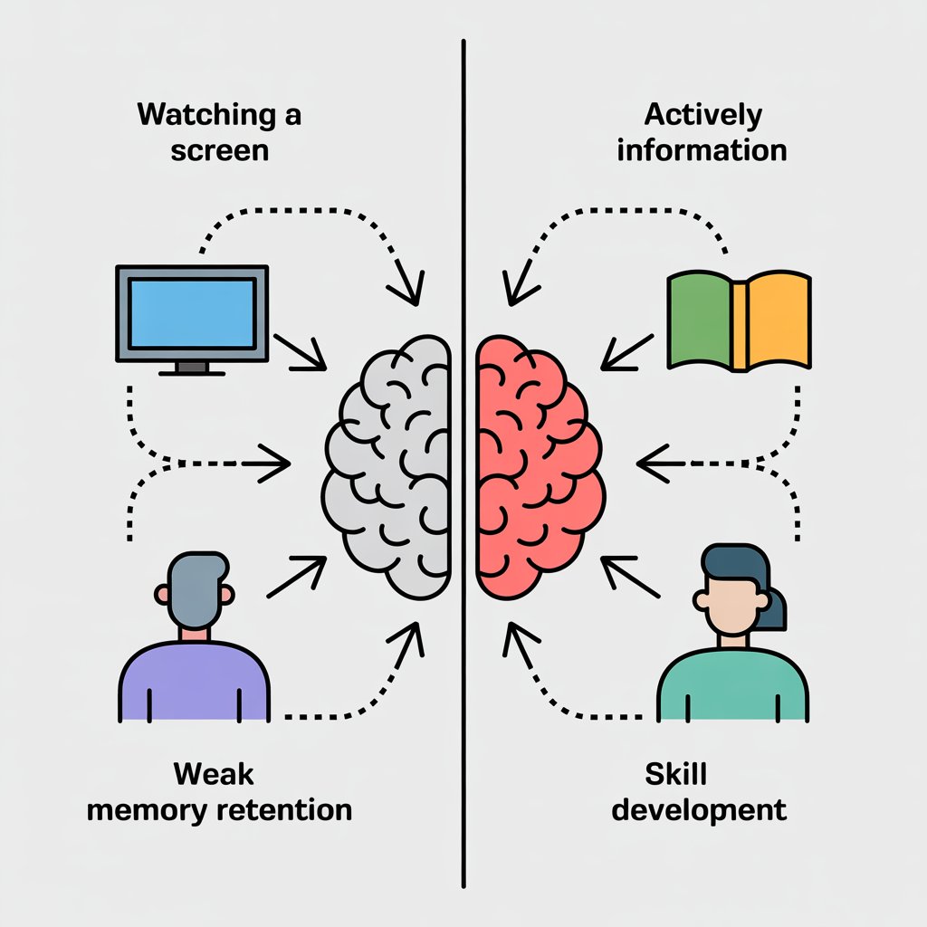 Comparison of passive learning versus active recall in skill development